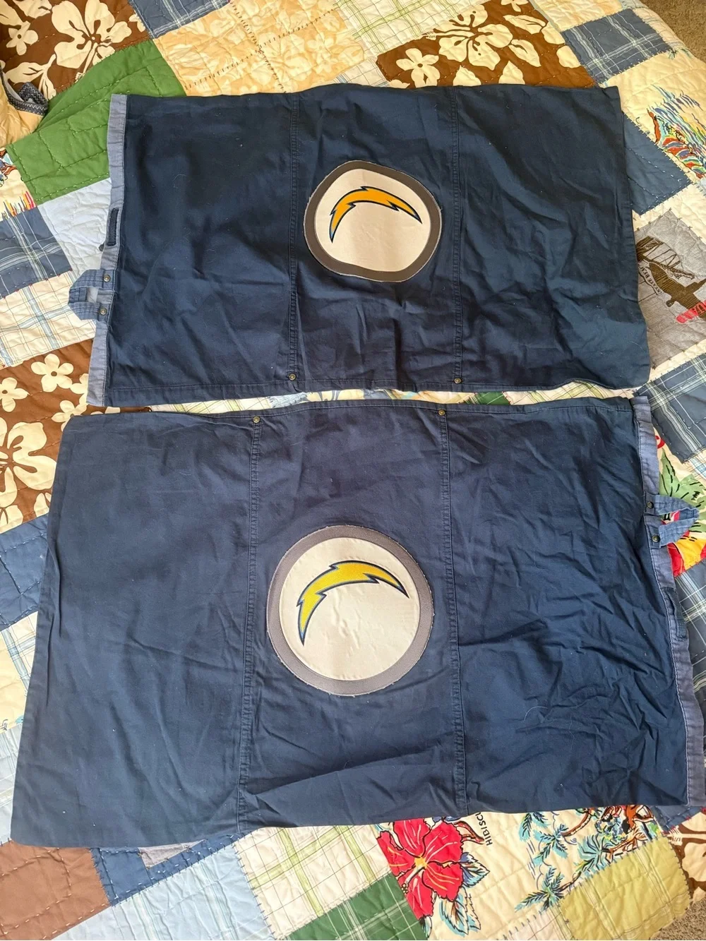 Pottery Barn Teen Navy full/queen NFL Chargers Duvet Cover with 2 Shams